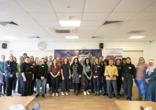 Members of the Food Cardiff Network meeting at Butetown Community Centre in March 2023